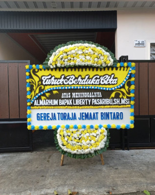 Papan Bunga Duka di Arjasari